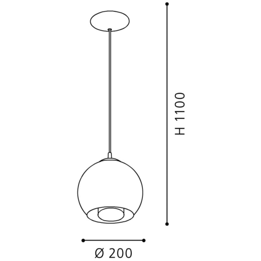 Eglo Bolsano Pendul 1x60W, transparent