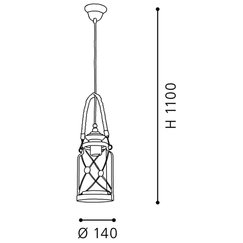 Eglo Bradford Pendul 1x60W, negru