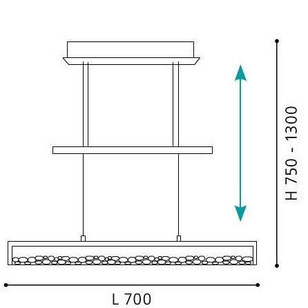 Eglo Cardito 1 Lustra, 1x24W, transparent/crom