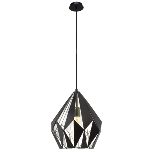 Eglo Carlton 1 Pendul 1x60W, negru/argintiu