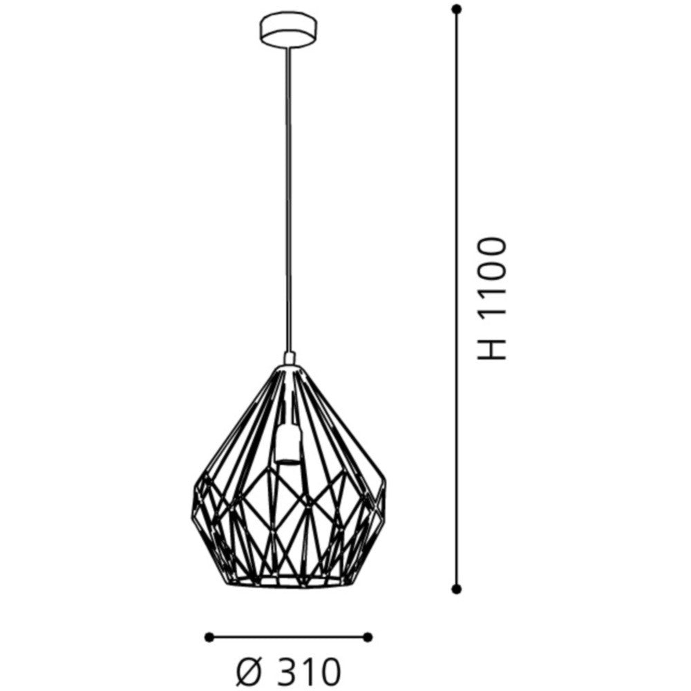 Eglo Carlton Pendul 1x60W, cupru