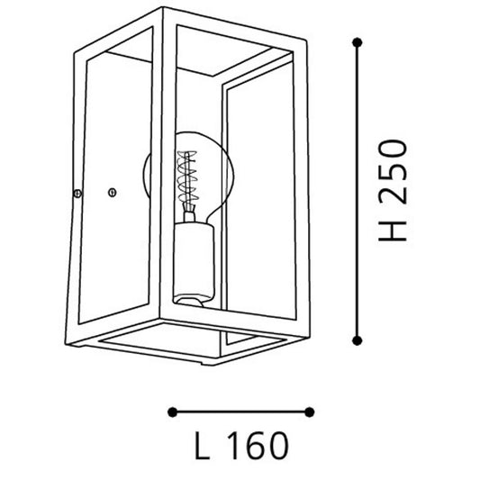 Eglo Charterhouse Aplica 1x60W, negru