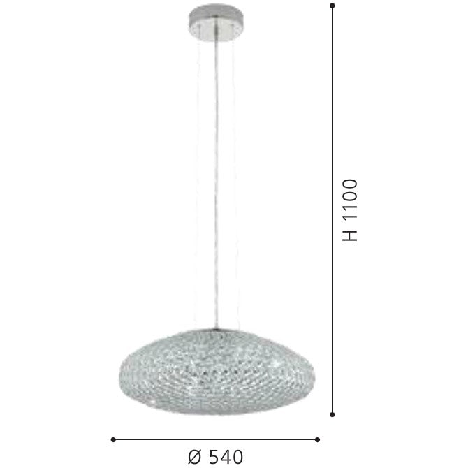 Eglo Clemente Lustra 3x60W, transparent