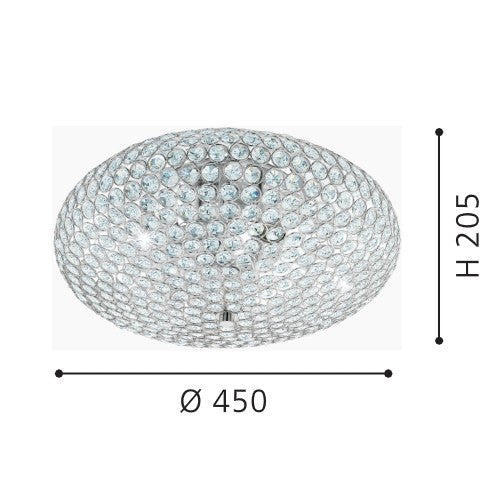 Eglo Clemente Plafoniera 3x60W, transparent