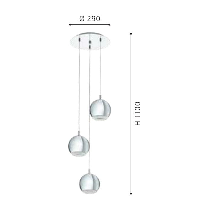 Eglo Conessa Lustra 3x3.3W, crom