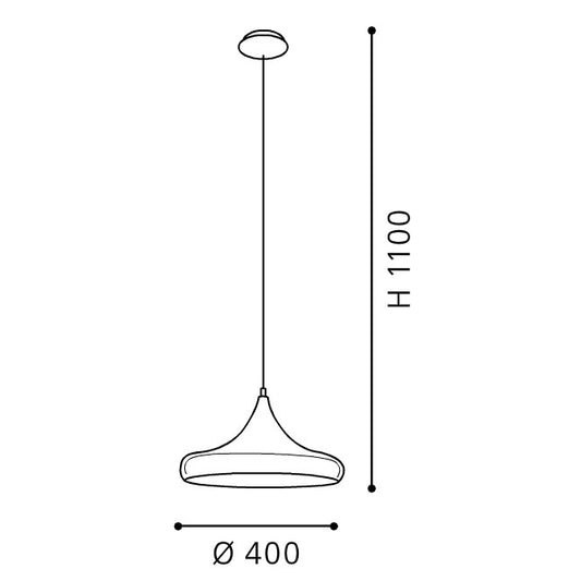 Eglo Coretto 2 Pendul 1x60W, Ø40 cm, cupru