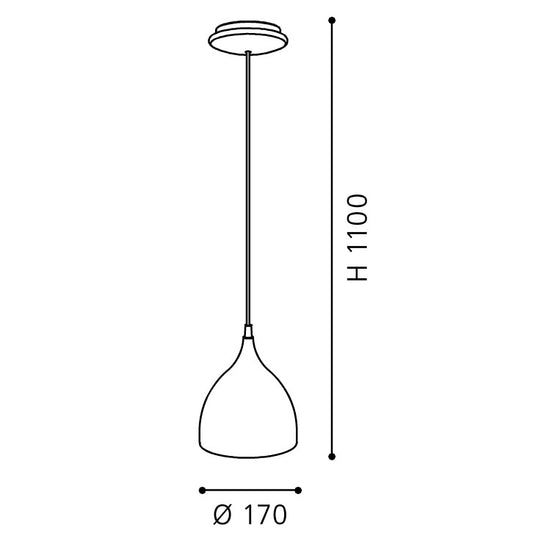 Eglo Coretto Pendul 1x60W, Ø17 cm, cupru