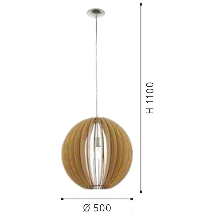 Eglo Cossano Pendul 1x60W, Ø50 mm, bej