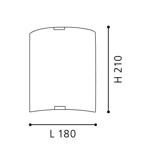 Eglo Grafik aplica 1x60W, 18xH21 cm, alb