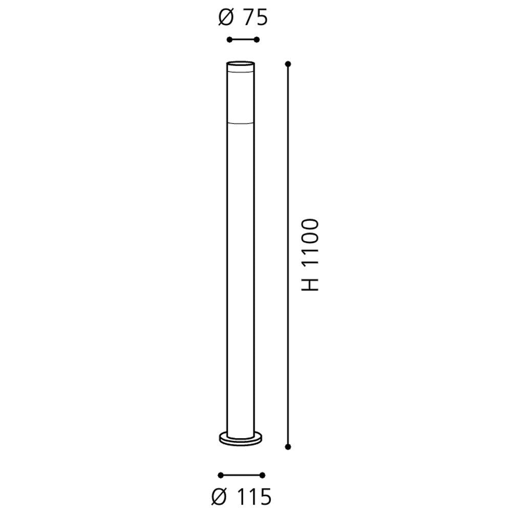Eglo Helsinki Stalp mediu 1x15W, inox