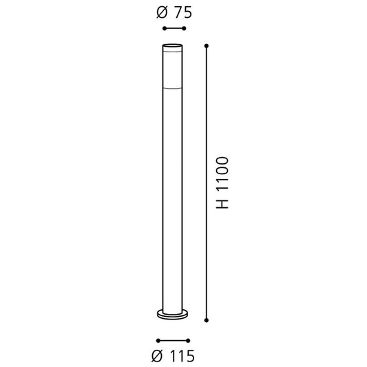 Eglo Helsinki Stalp mediu 1x15W, inox