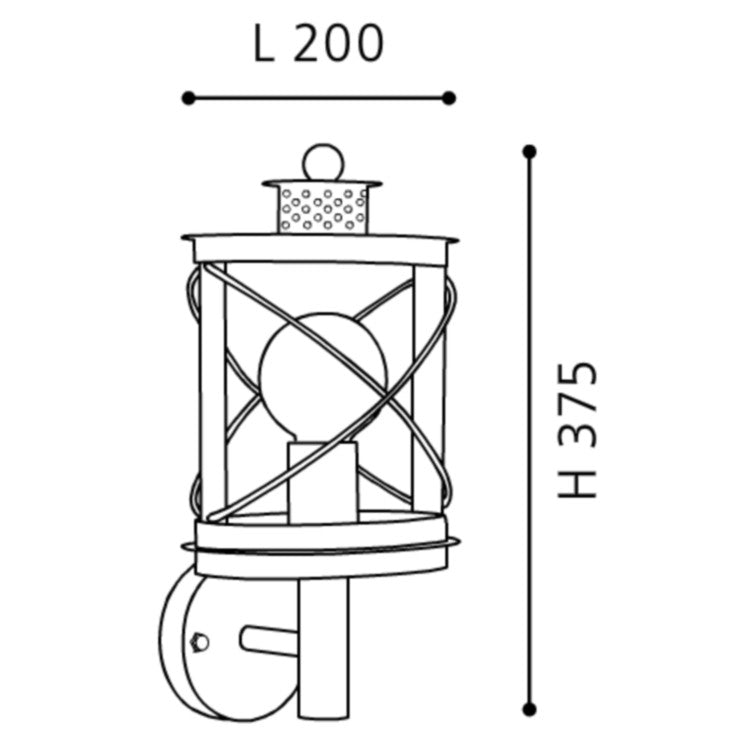 Eglo Hilburn Aplica verticala orientata in sus 1x60W, negru