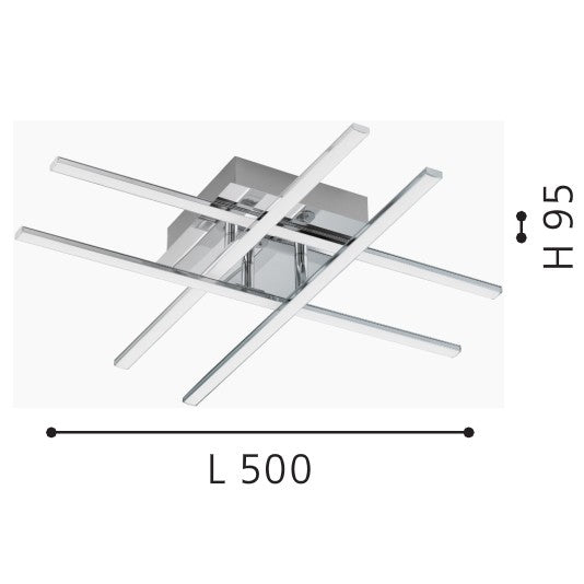 Eglo Lasana 1 Plafoniera 1x24W, crom