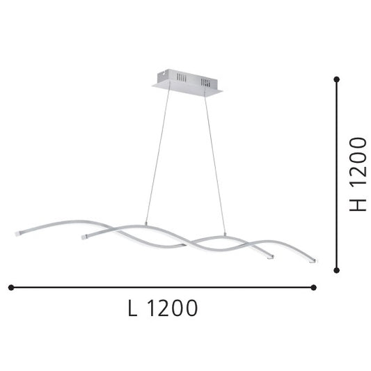 Eglo Lasana 2 Lustra 2x14W, crom