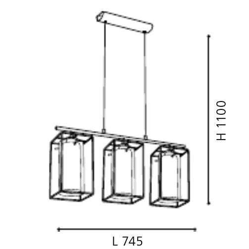 Eglo Loncino Lustra 3x60W, alb