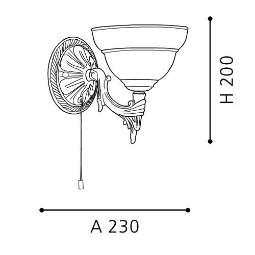 Eglo Marbella Aplica 1x40W, bej/bronz
