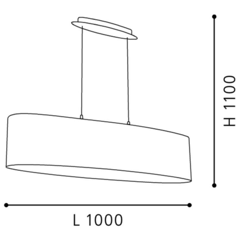 Eglo Maserlo Lustra 2x60W, L100 cm, bej