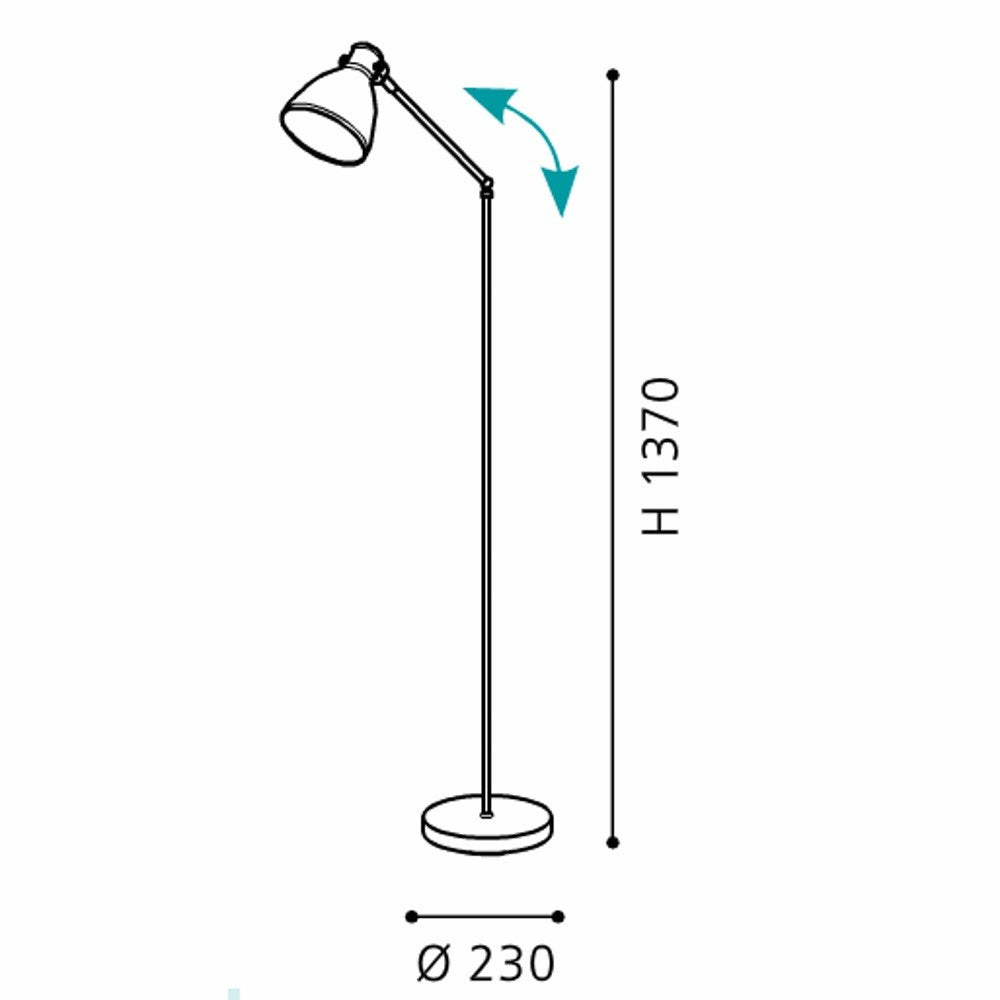 Eglo Priddy Lampadar 1x40W, negru