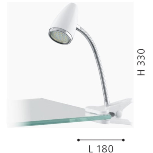 Eglo Riccio 1 Veioza cu clema 1x3W, alb