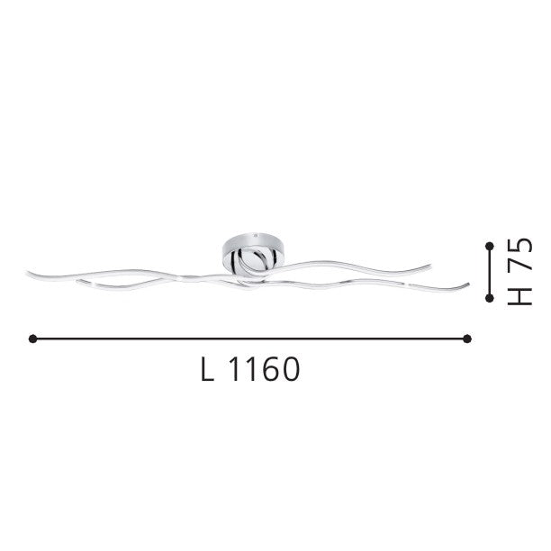 Eglo Roncade Aplica 1x40W, crom