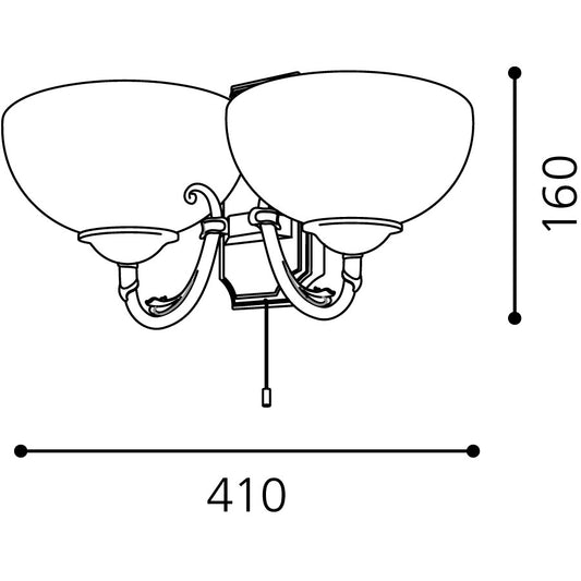 Eglo Savoy Aplice 2x40W, alb/bronz