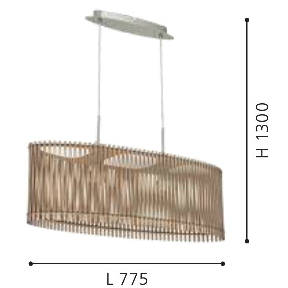 Eglo Sendero Lustra 2x60W, bej