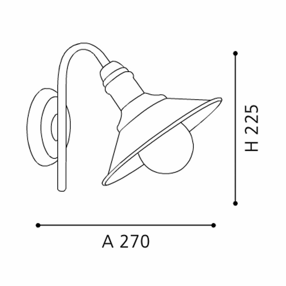 Eglo Stockbury Aplica 1x60W, maro