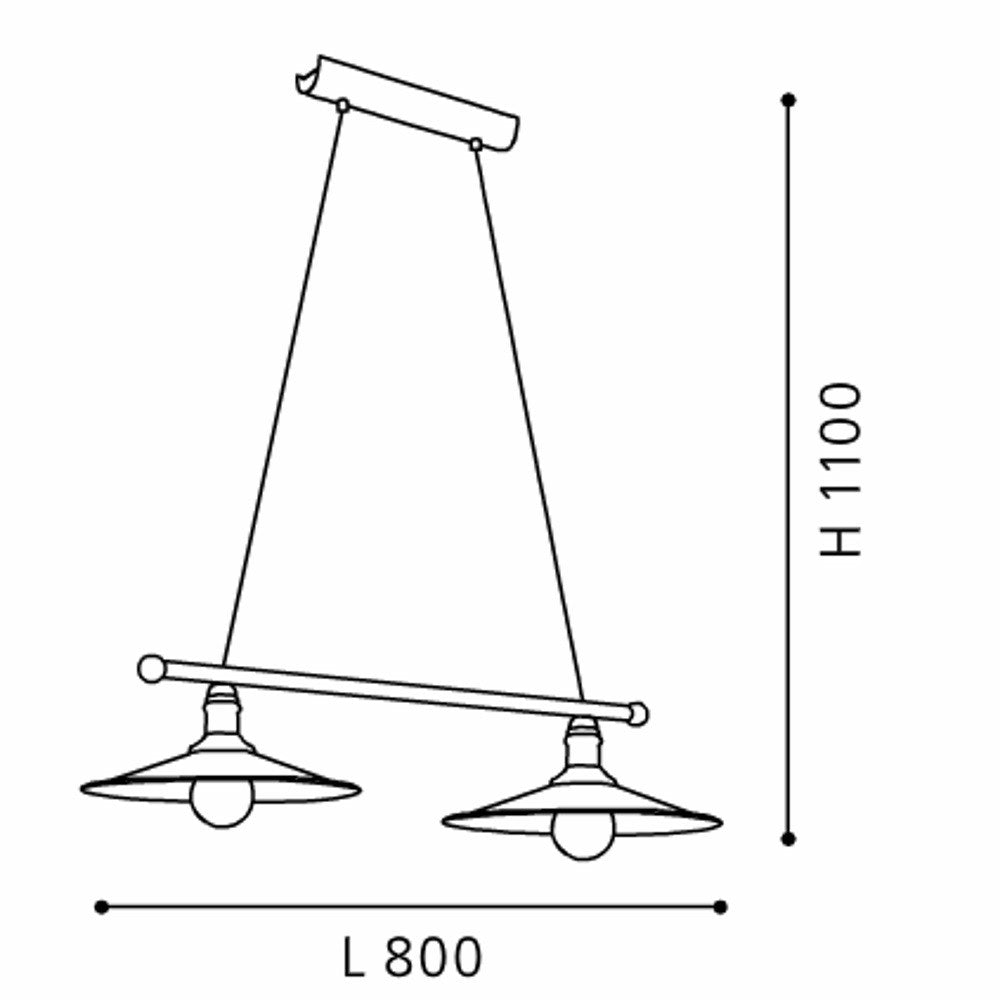 Eglo Stockbury Lustra 2x60W, maro