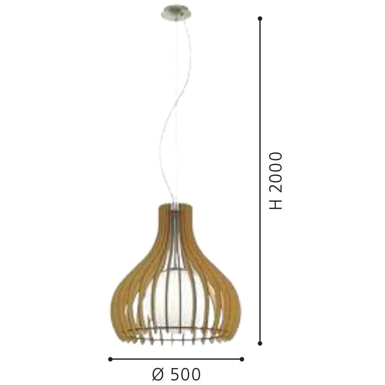 Eglo Tindori Pendul 1x60W, Ø50 mm, bej