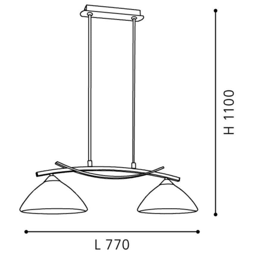 Eglo Vinovo Lustra 2x60W, alb/maro