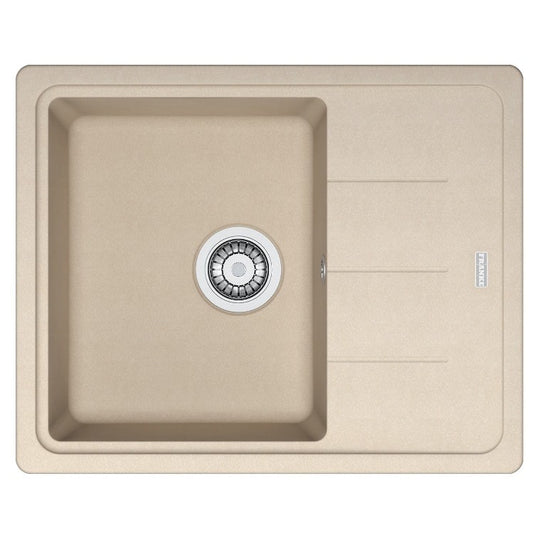 Franke Basis BFG 611-62 Set chiuveta bucatarie granit 62x50 cm cu baterie monocomanda Pola si dispenser sapun lichid, bej (avena)