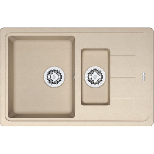 Franke Basis BFG 651-78 Set chiuveta bucatarie granit 78x50 cm cu baterie monocomanda Pola, bej (avena)