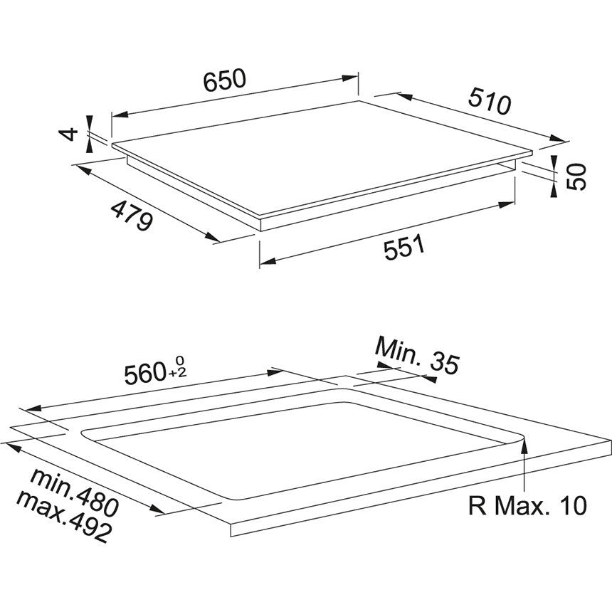 Franke FSM 654 I BK Negru Plita cu inductie, 65x51 cm, negru