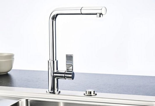 Franke Neptune Evo Baterie chiuveta bucatarie monocomanda, cu dus extractibil, crom