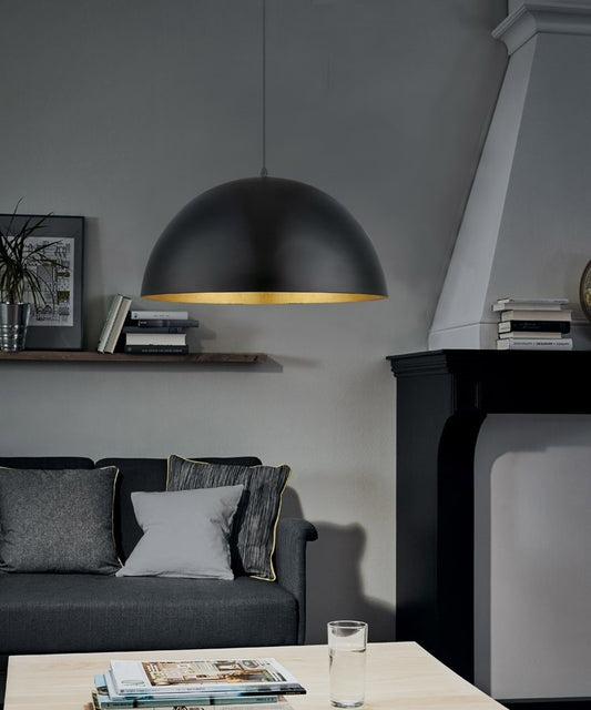 Eglo Gaetano 1 Pendul 1x60W, Ø53 cm, negru/auriu