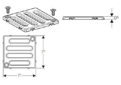 Geberit CleanLine Gratar antivandalism pentru sifon de pardoseala