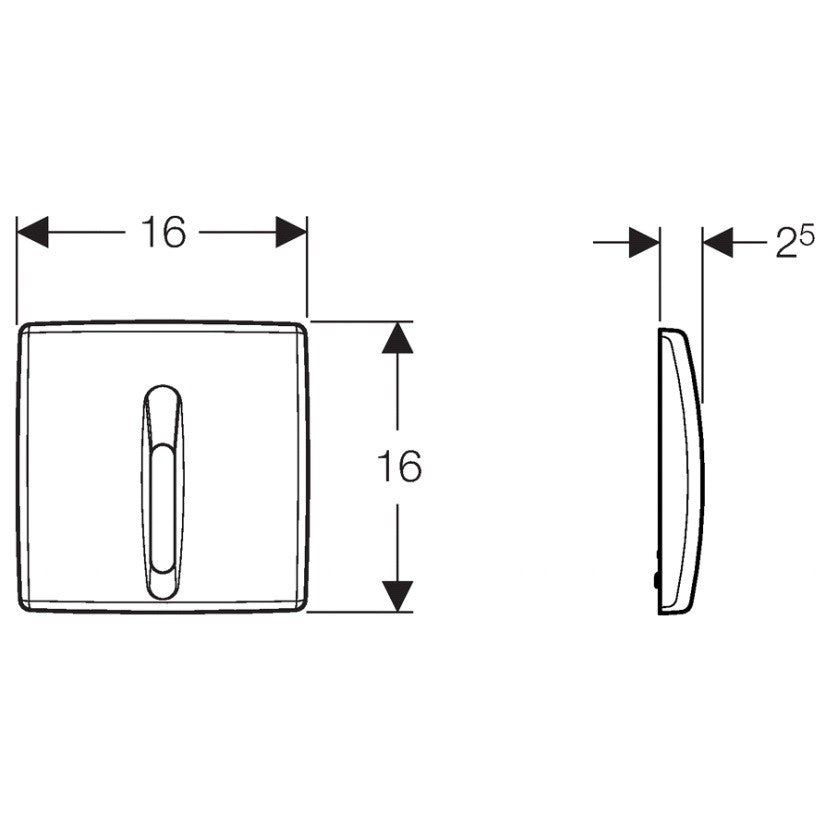 Geberit Prepack Set de instalare pisoar cu senzor 220 V, clapeta crom mat