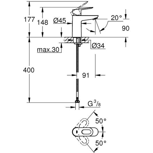 Baterie lavoar Grohe BauLoop