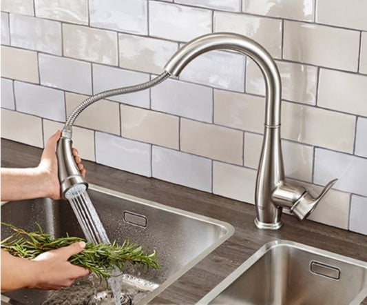 Grohe Parkfield Baterie chiuveta bucatarie monocomanda cu dus extractibil, crom