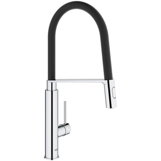 Grohe Concetto Baterie chiuveta bucatarie monocomanda cu dus extractibil, pipa U, crom