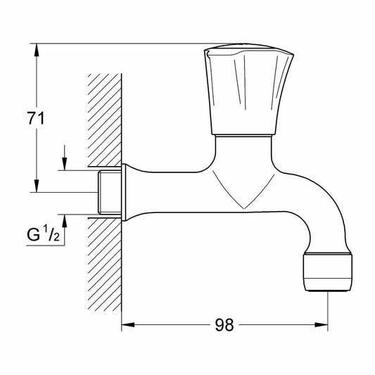 Grohe Costa L Ventil stativ cu montaj pe perete