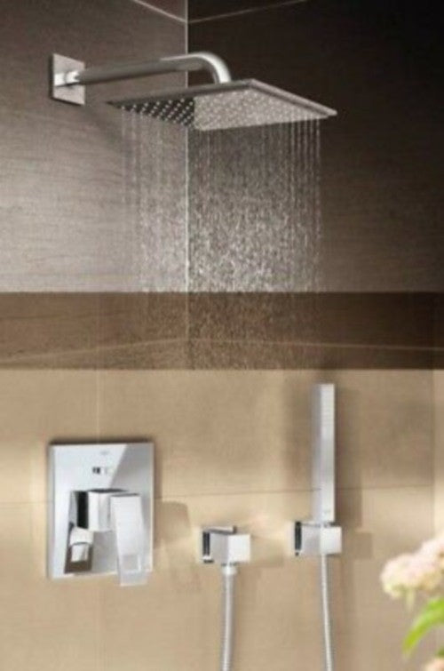 Grohe Eurocube Baterie cada dus incastrata, 2 iesiri, crom