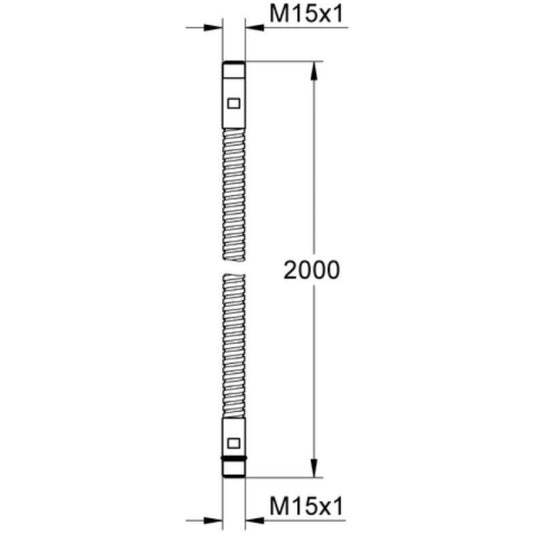 Furtun dus Grohe inox 200 cm