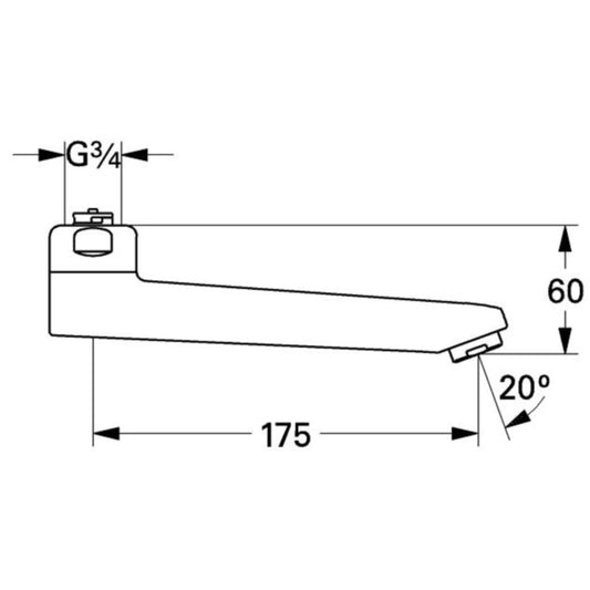Grohe Grohtherm 2000 Special Pipa baterie multifunctionala 175 mm