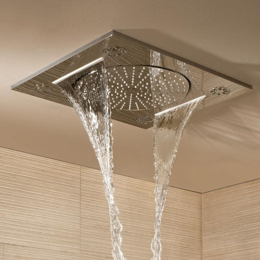 Palarie dus fix Grohe Rainshower F-Series, cu montaj pe tavan, 38x46 cm