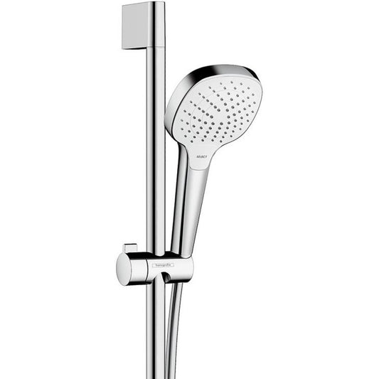 Hansgrohe Croma Select E Vario Baterie dus cu bara 90 cm cu termostat, alb/crom