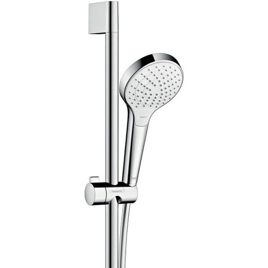 Hansgrohe Croma Select S Vario Baterie dus cu bara 90 cm cu termostat, alb/crom