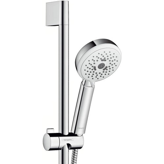 Hansgrohe Crometta 100 Multi Set dus cu bara 90 cm, alb/crom