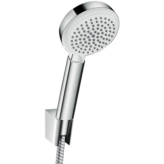 Hansgrohe Crometta 100 Vario Porter Set dus cu suport, furtun 125 cm, alb/crom