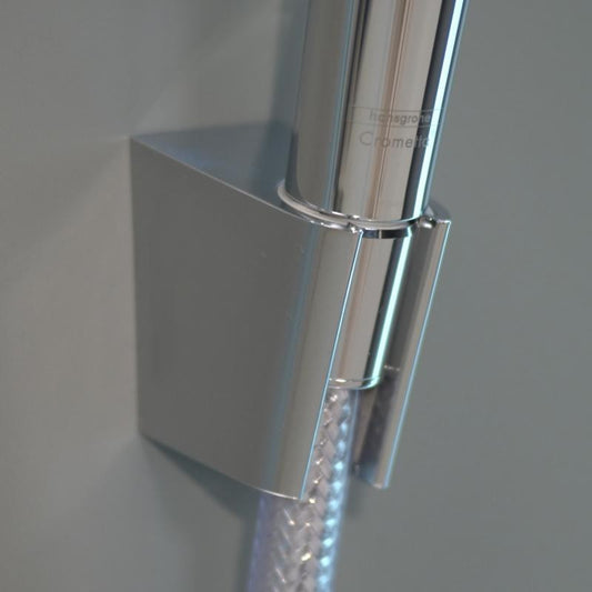 Hansgrohe Crometta 1jet Porter Set dus cu suport, furtun 160 cm, alb/crom